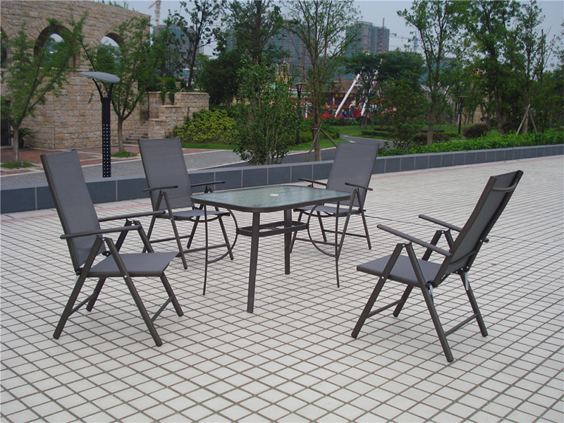 Móveis de jardim Conjunto de cadeira dobrável de alumínio YQ-041A