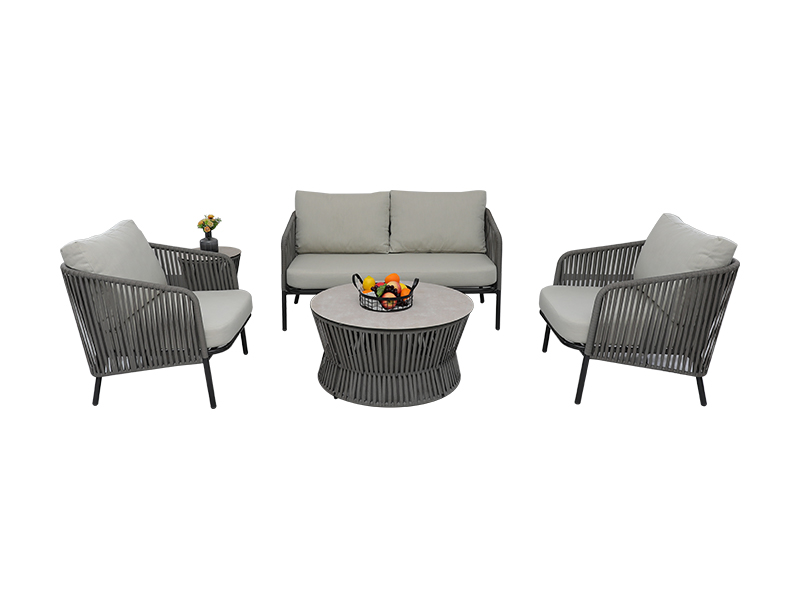 Design moderno Móveis clássicos ao ar livre 5pcs corda de jardim sofá yqc-2796