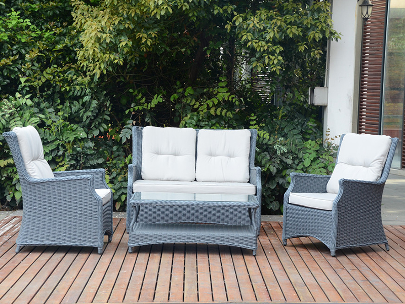 Conjunto de sofá de vime de 4pcs, mobília européia de vime de vime YQR-496