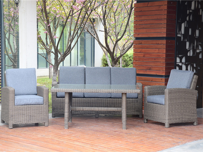 Móveis ao ar livre que tecem rattan redondo, móveis de jardim YQR-501